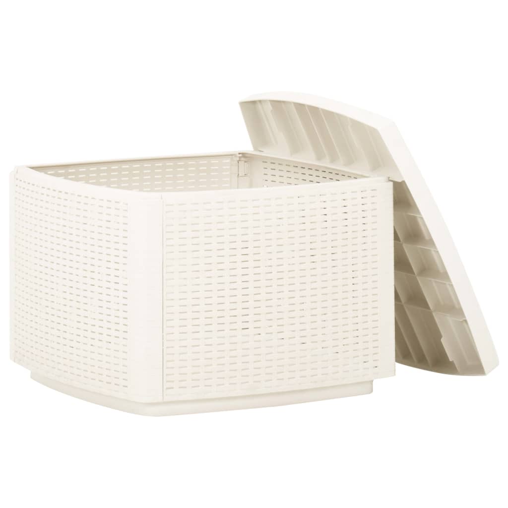 Mesa de jardim 53x53x40 cm plástico branco
