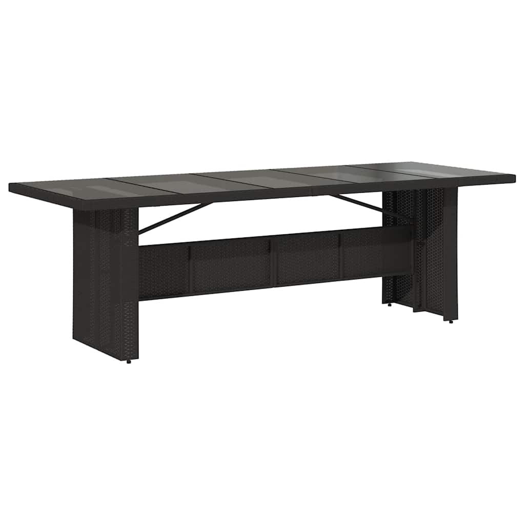 9 Pcs conjunto de bistrô p/ jardim c/ almofadões vime PE preto