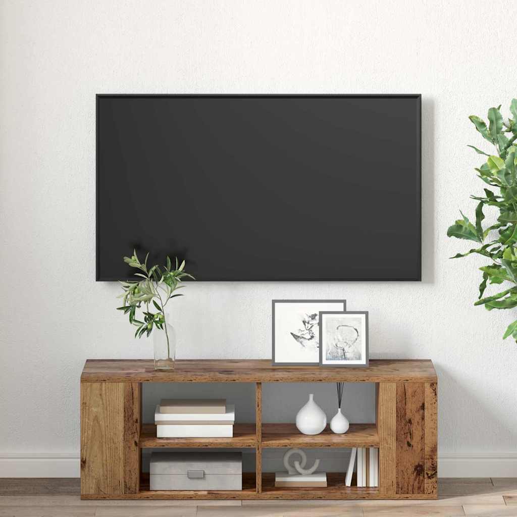Conjunto de móvel de TV 102 x 35 x 35 cm madeira antiga