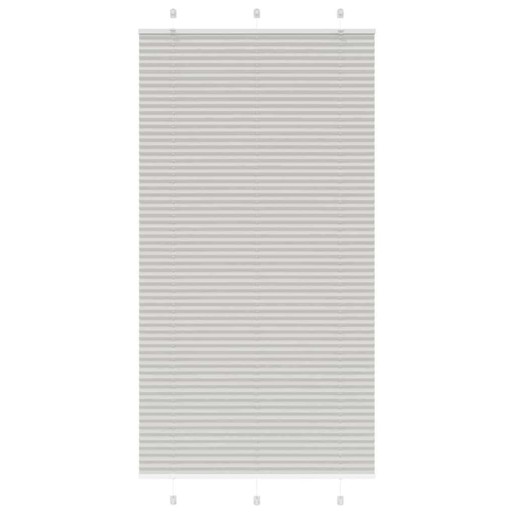 Cinzento luz plissada cega 105x200 cm largura tecido 104,4cm