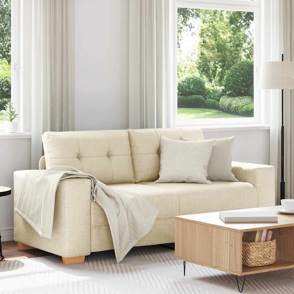 Sofá de dois lugares em linho, 180x77x82 cm