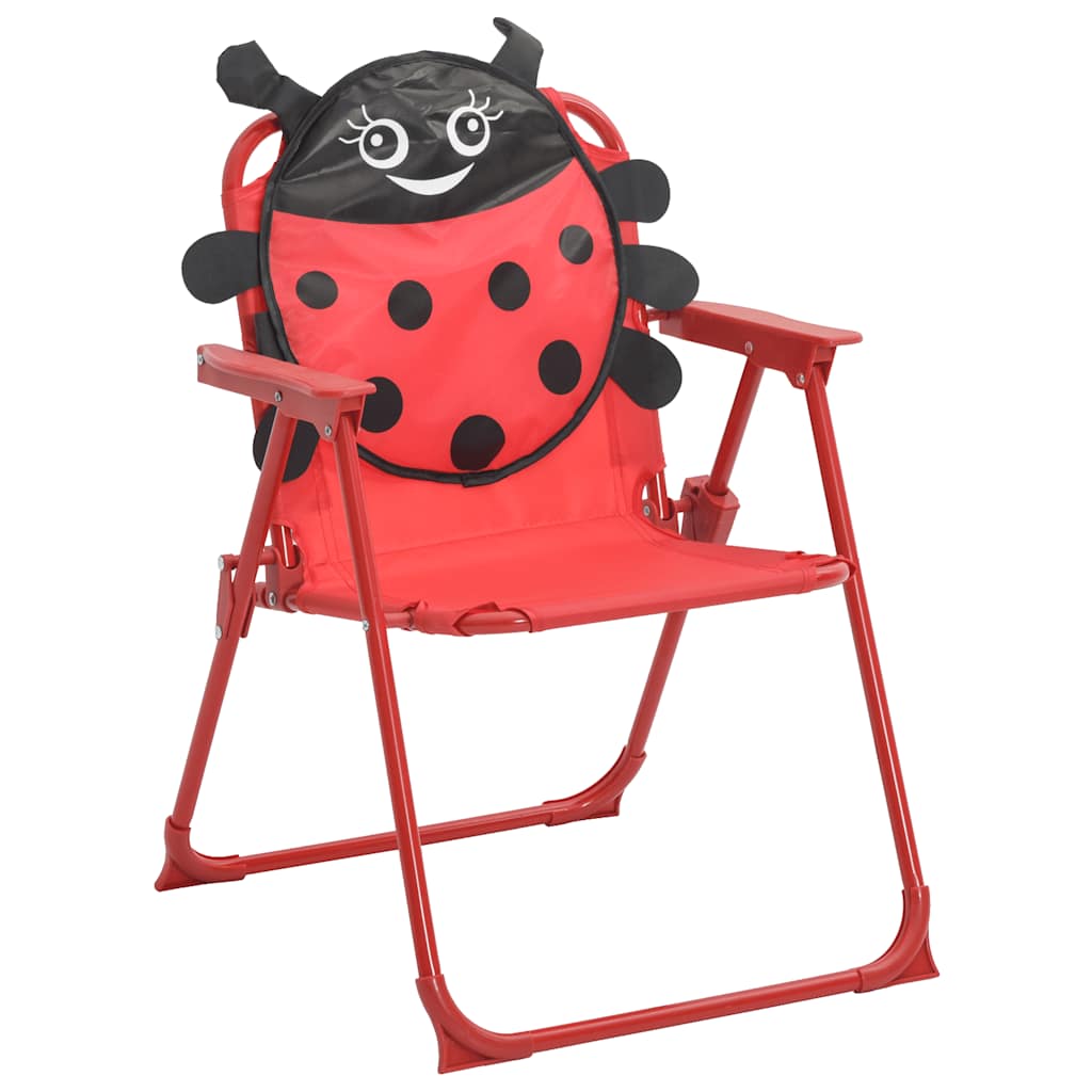 3 Pcs conjunto bistrô de jardim infantil c/ guarda-sol vermelho