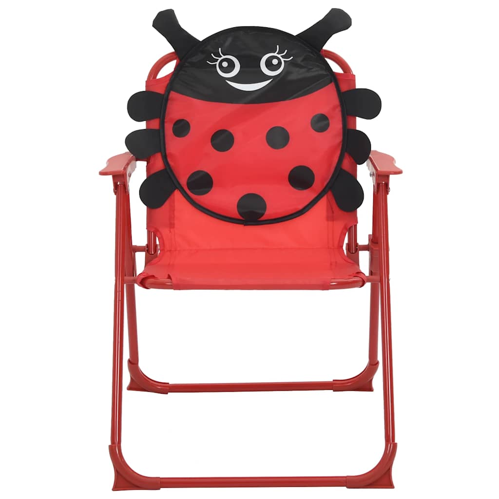 3 Pcs conjunto bistrô de jardim infantil c/ guarda-sol vermelho