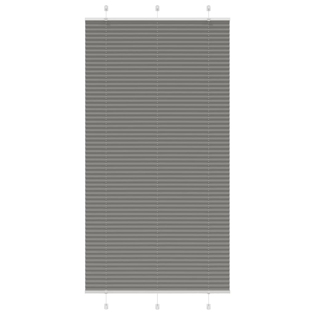 Antracite plissada cega 110x200 cm largura tecido 109,4 cm