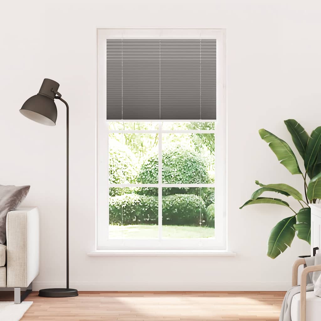 Antracite plissada cega 110x200 cm largura tecido 109,4 cm