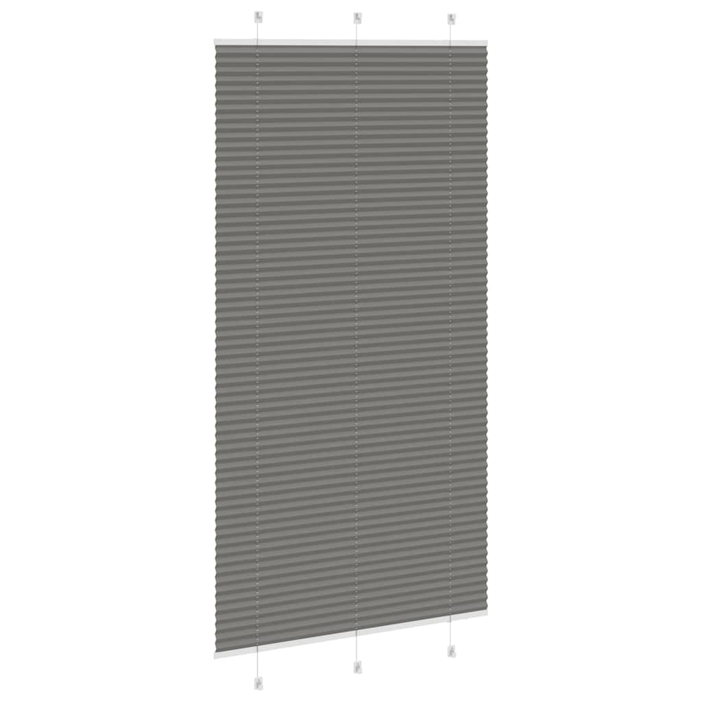 Antracite plissada cega 110x200 cm largura tecido 109,4 cm