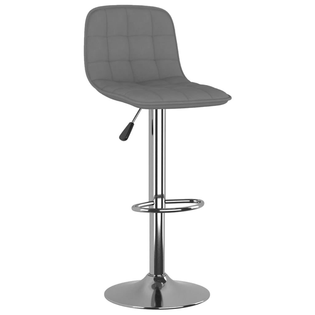Bancos de bar 2 pcs tecido cinzento-claro