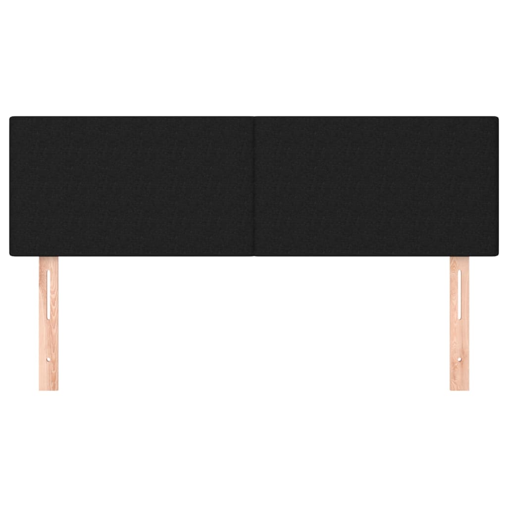 Cabeceiras preto 144x5x78/88 cm tecido