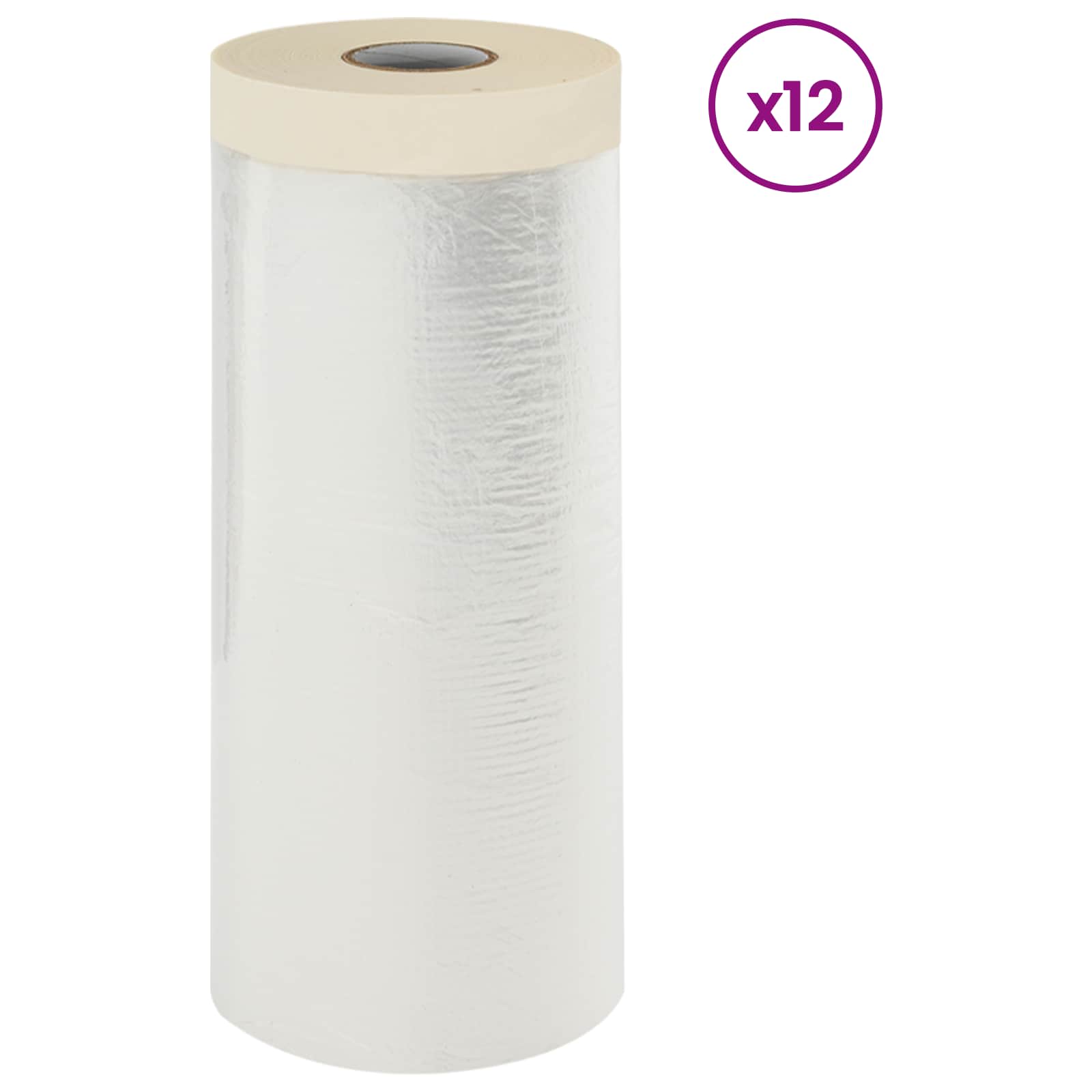 Lona de poeira com fita adesiva 12 unid. transparente HDPE