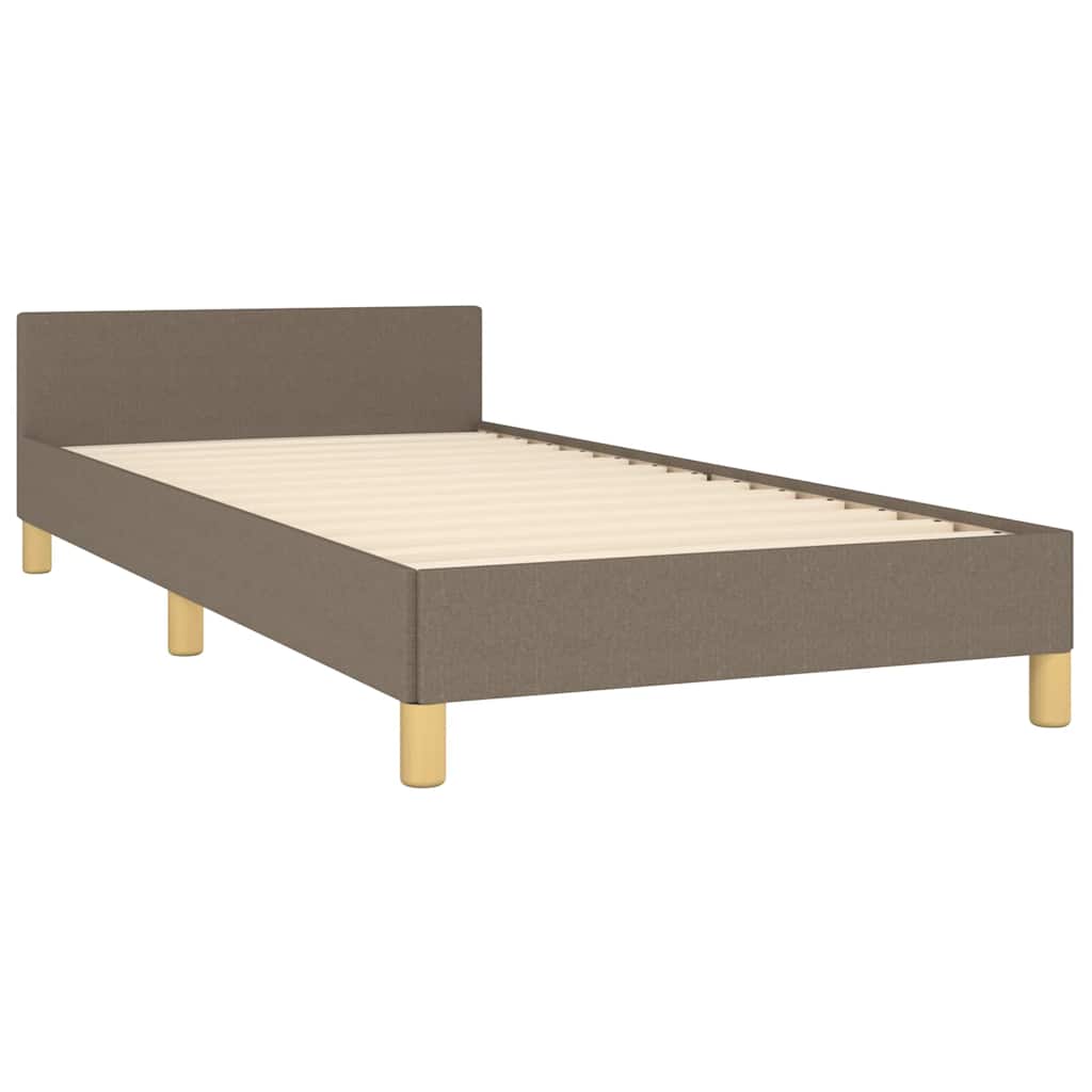 Estrutura de cama c/ cabeceira sem colchão tecido 90x200 cm
