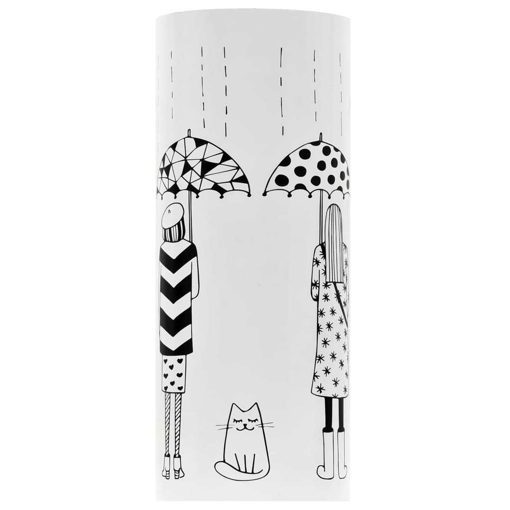 Suporte para guarda-chuvas c/ mulheres aço branco