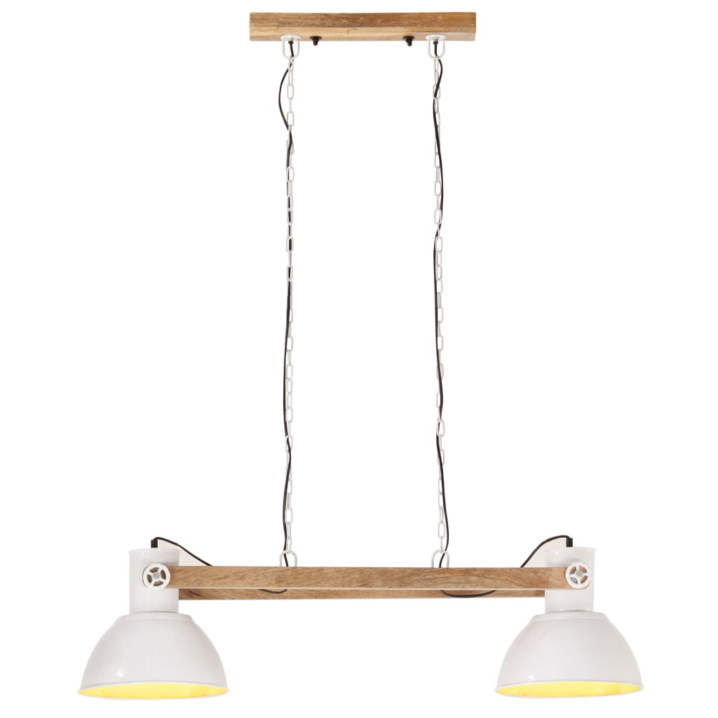 Candeeiro suspenso industrial 25 w 109 cm e27 branco