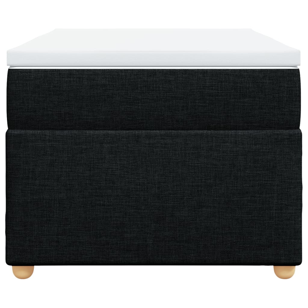Cama com molas/colchão 100x200 cm tecido preto