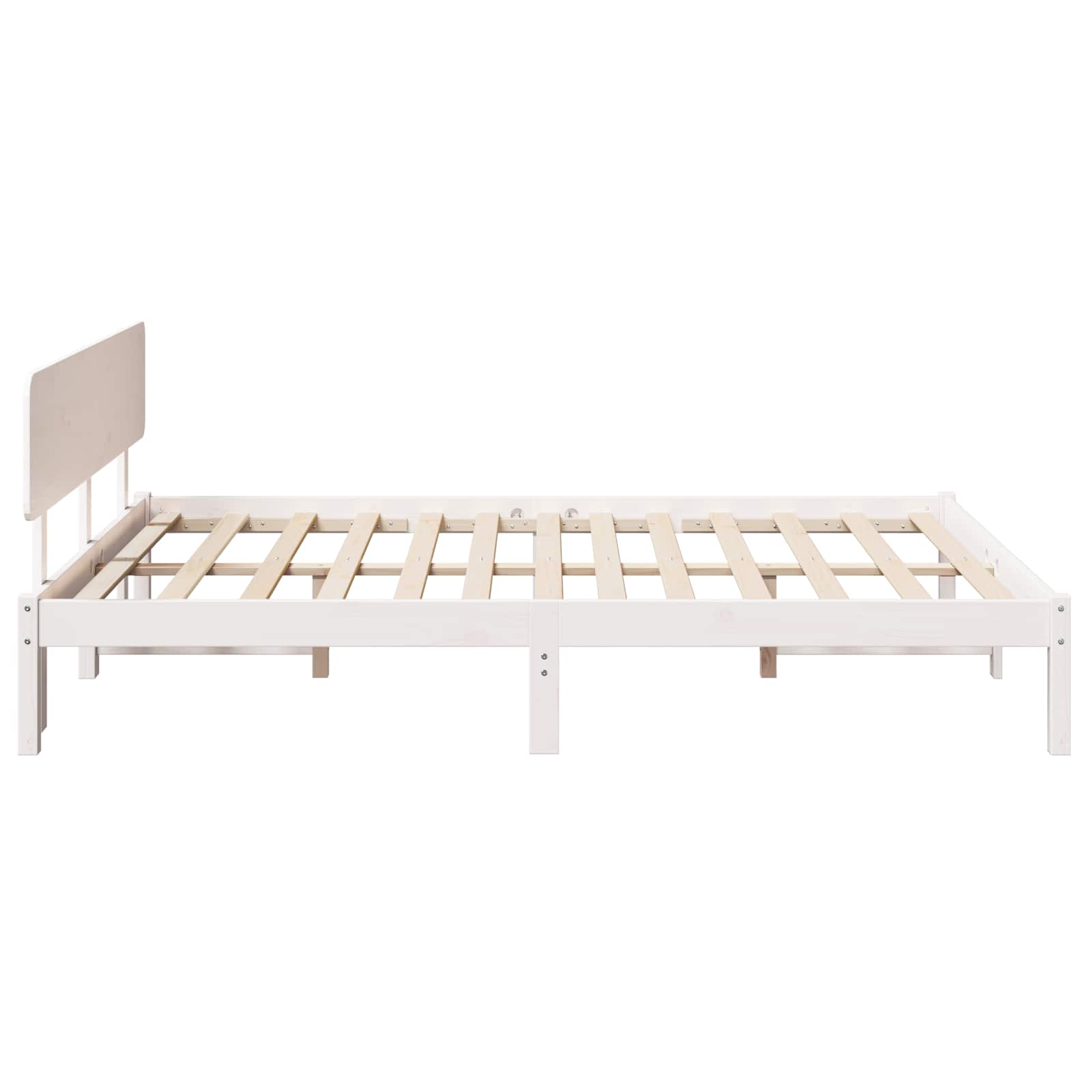 Estrutura da cama com cabeceira branco 150 x 200 cm