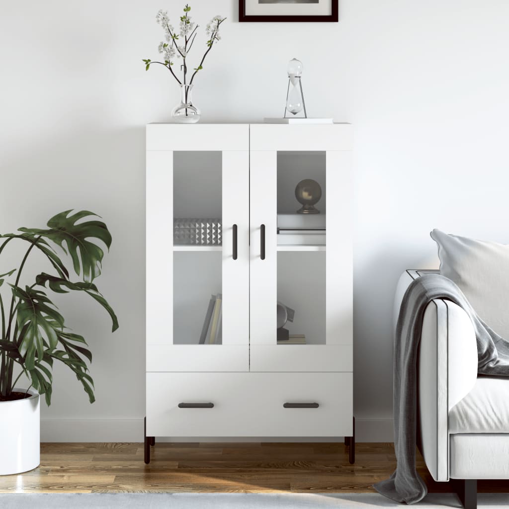Aparador alto 69,5x31x115 cm derivados de madeira branco