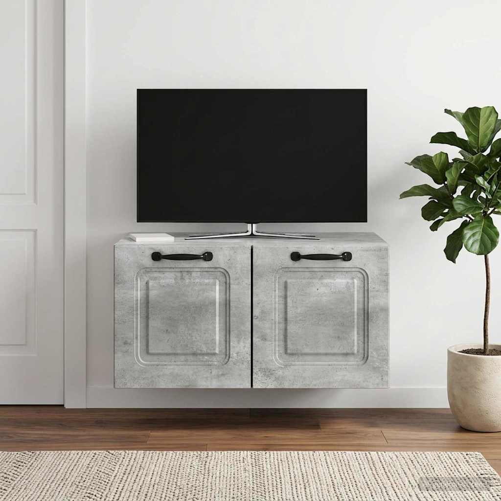 Gabinete de TV de parede cinzento cimento 59,5 x 41 x 30 cm