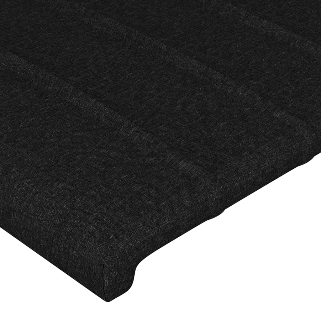 Cabeceira preta 90x5x118/128 cm tecido