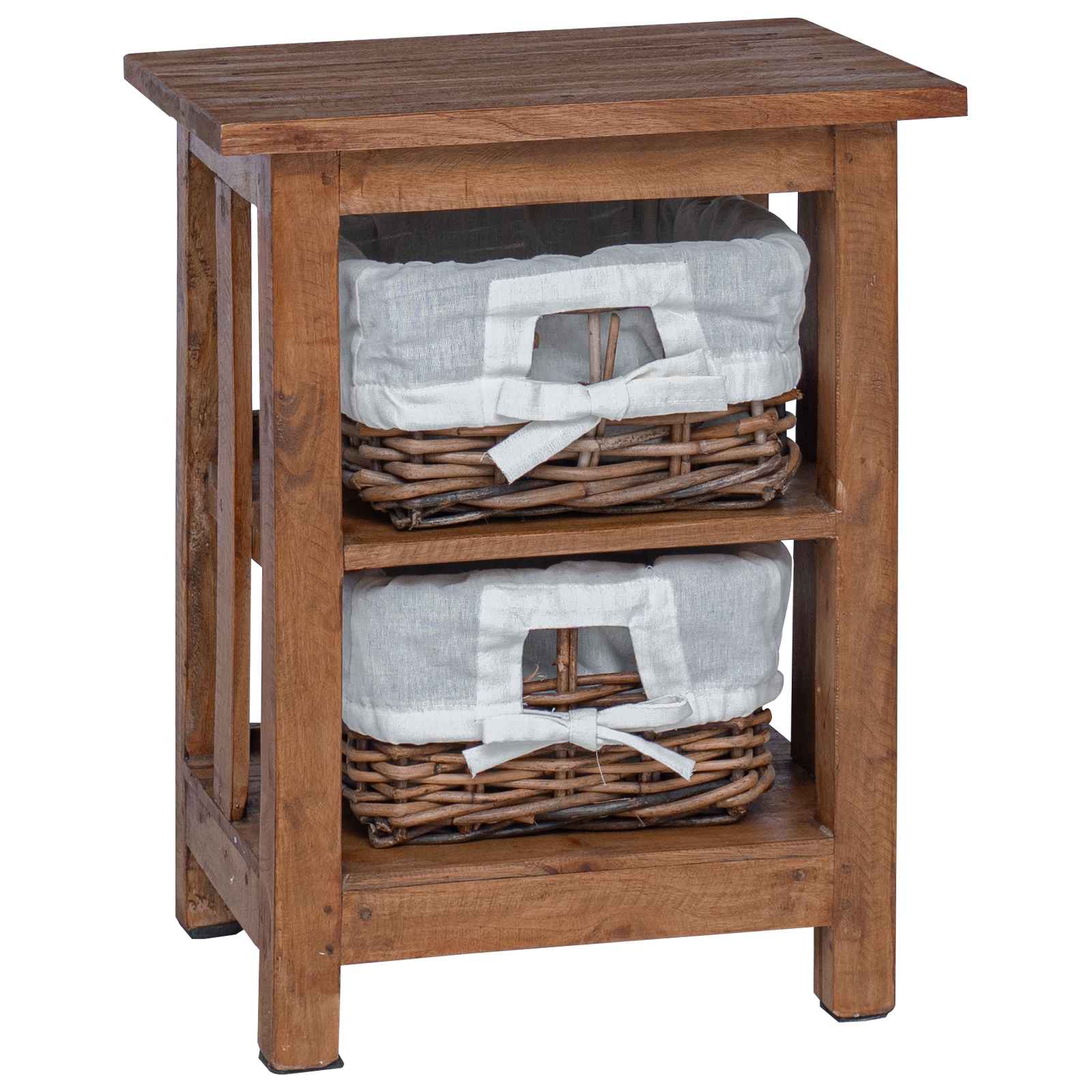Mesa lateral castanho 38 x 28 x 50 cm madeira de mogno maciça