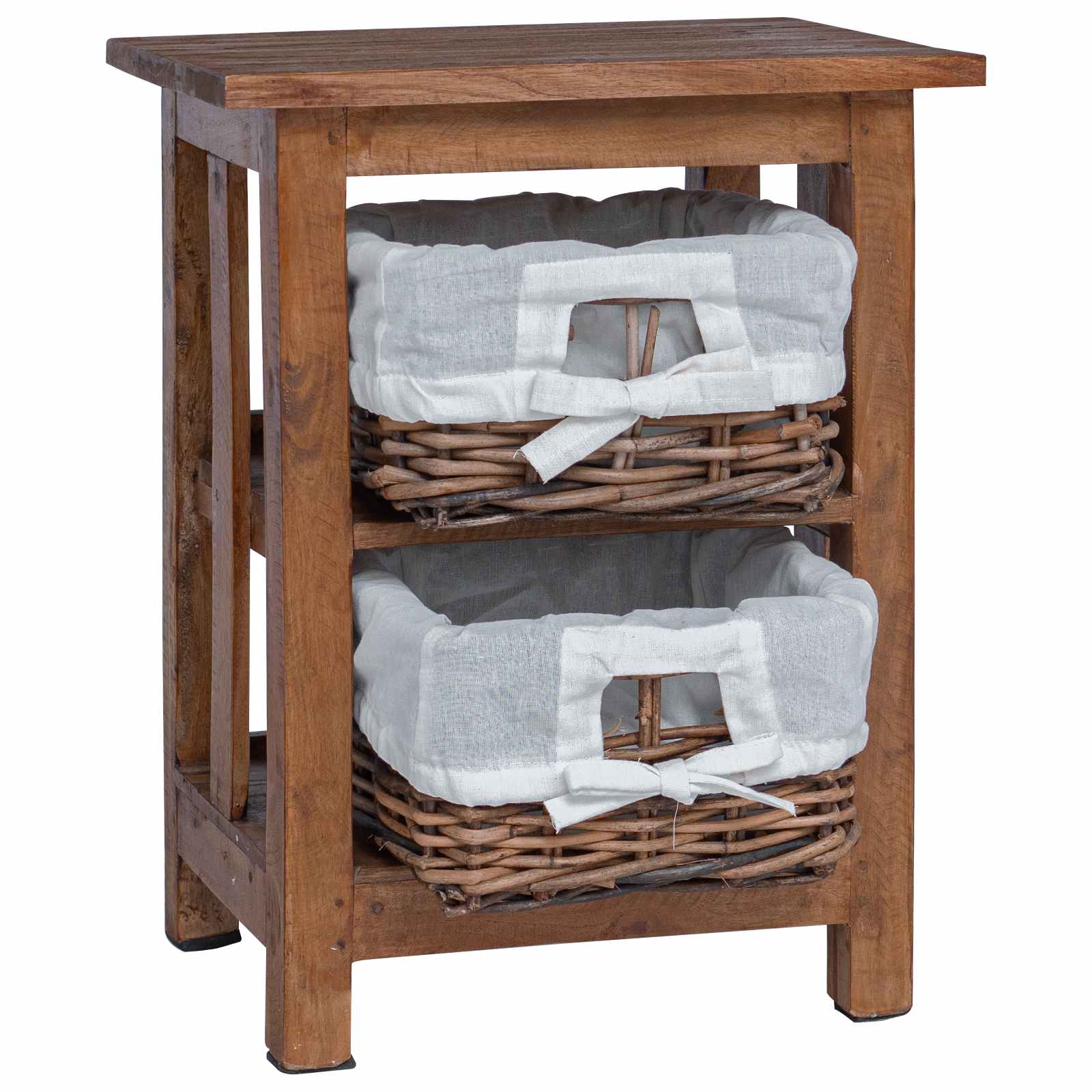 Mesa lateral castanho 38 x 28 x 50 cm madeira de mogno maciça
