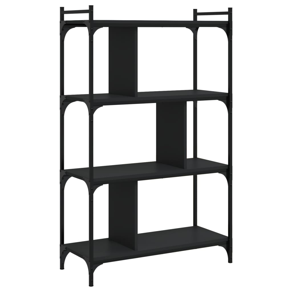 Estante c/ 4 prateleiras 76x32x123 cm derivados madeira preto