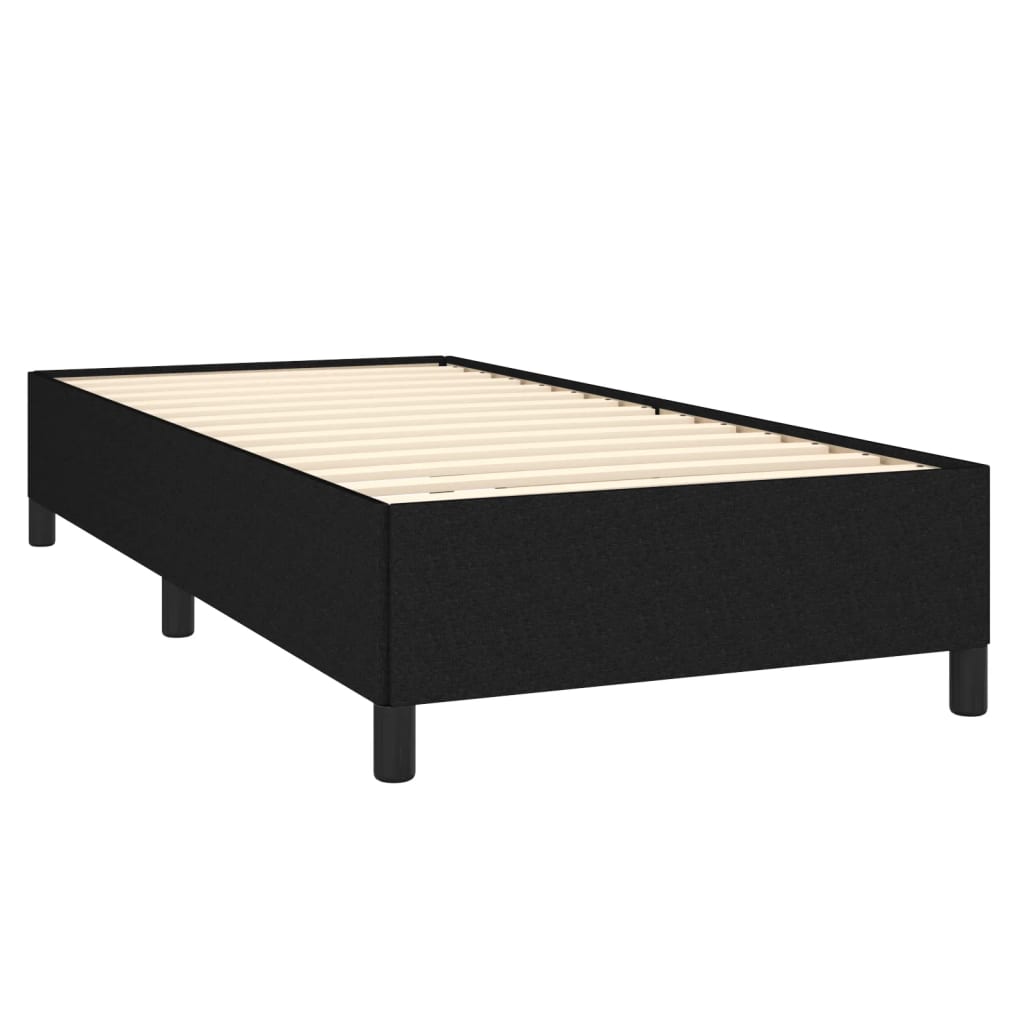 Estrutura de cama sem colchão 80x200 cm tecido preto