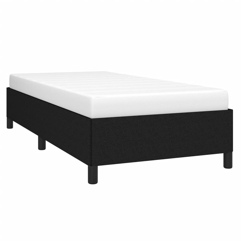 Estrutura de cama sem colchão 80x200 cm tecido preto
