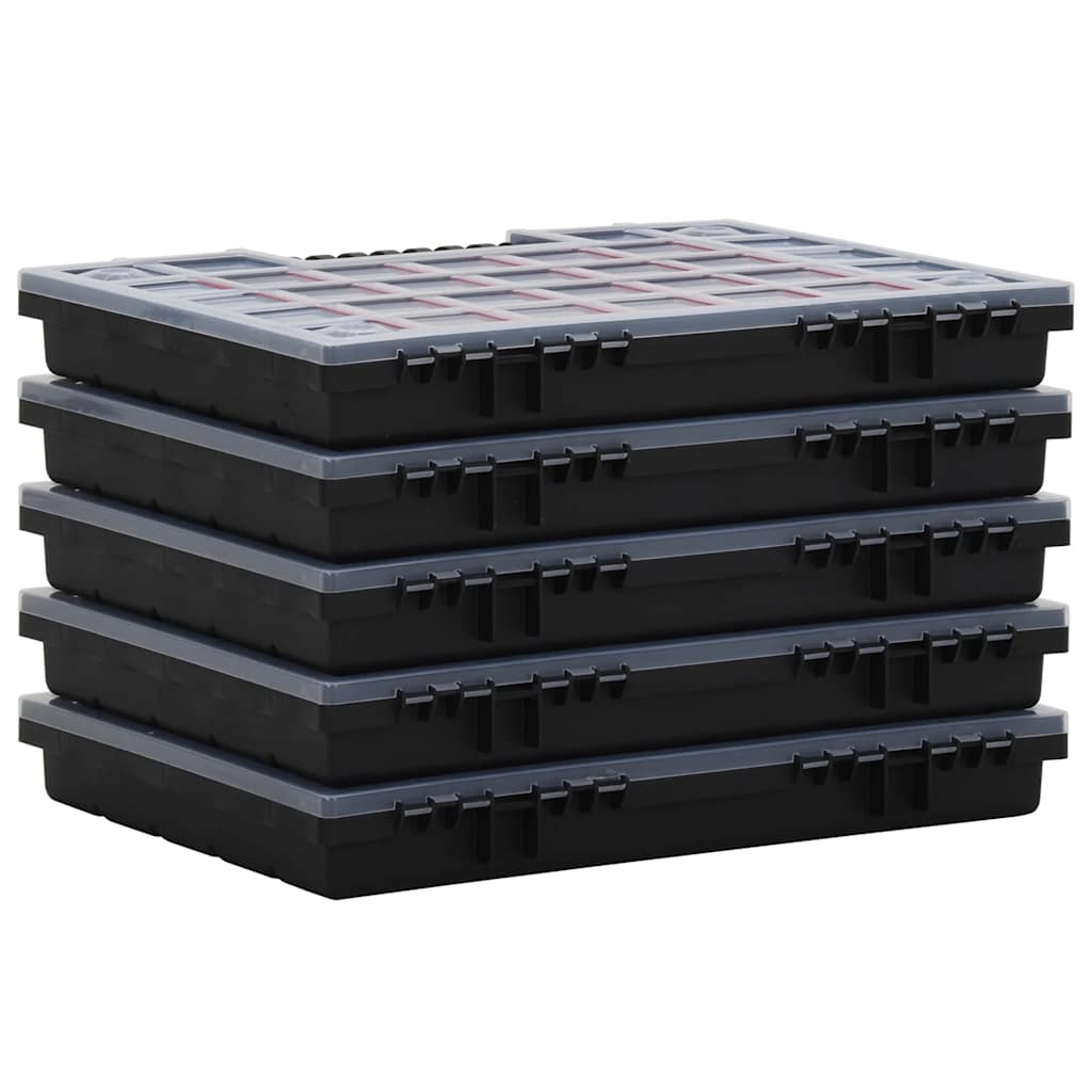 Caixas de arrumação 5 pcs polipropileno 40x30x5 cm