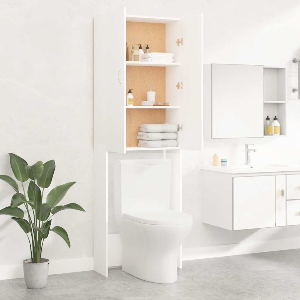 Armário máquina de lavar roupa 64x25,5x190 cm branco