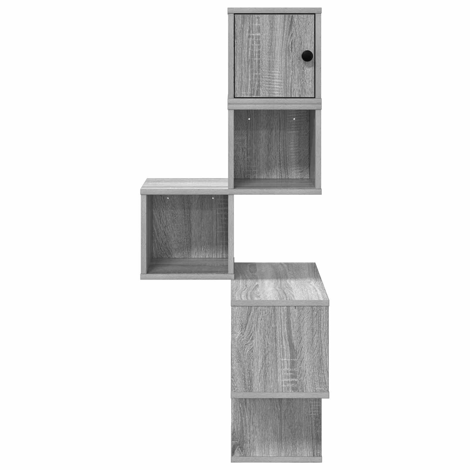 Estante de canto de parede sonoma cinzento 48 x 48 x 120 cm