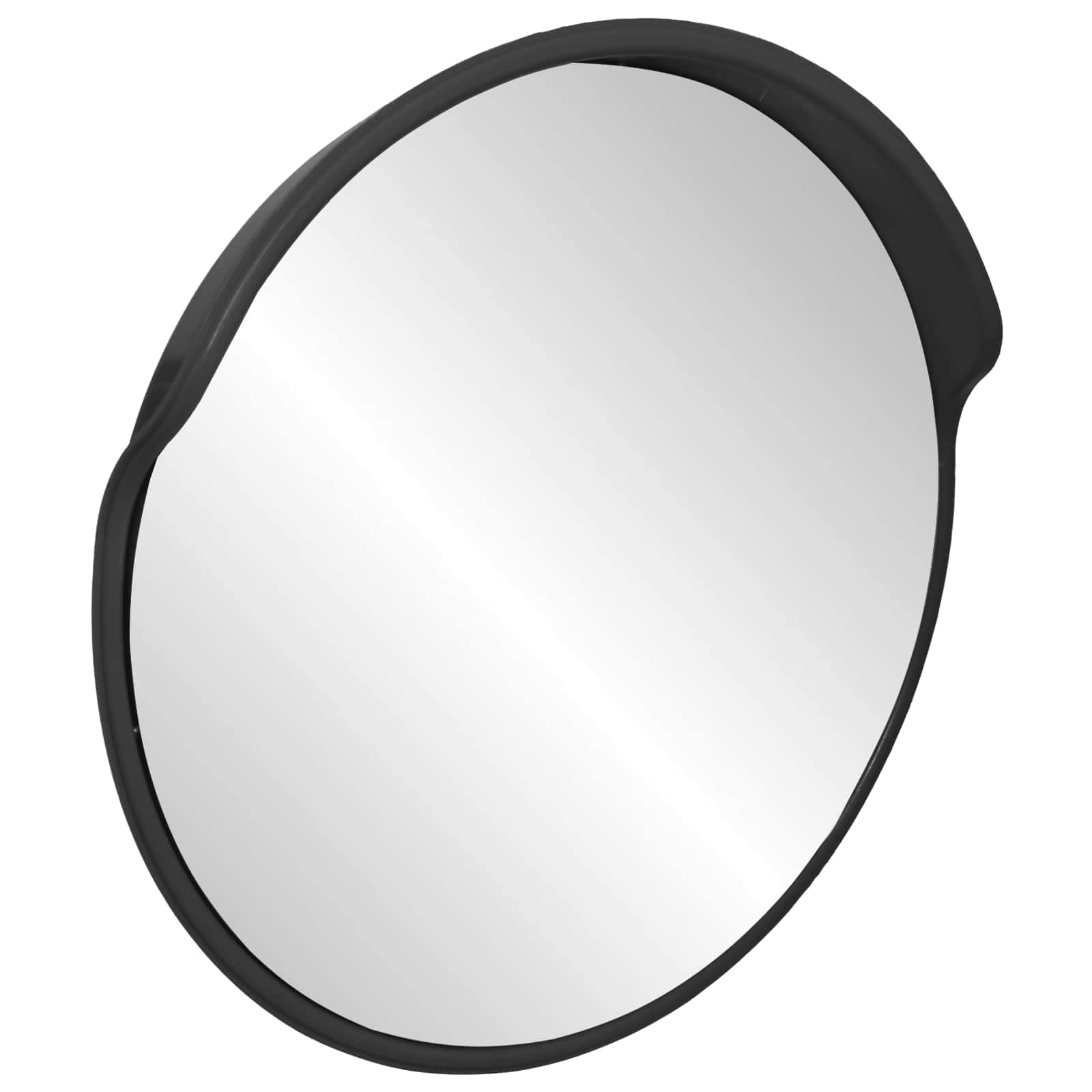 Espelho de trânsito p/ exterior convex 30cm plástico preto