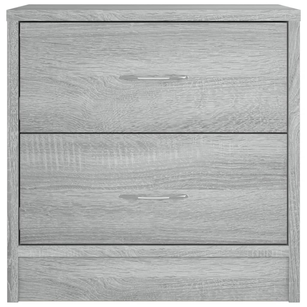 Mesa cabeceira 2pcs 40x30x40cm derivado madeira cinzento sonoma