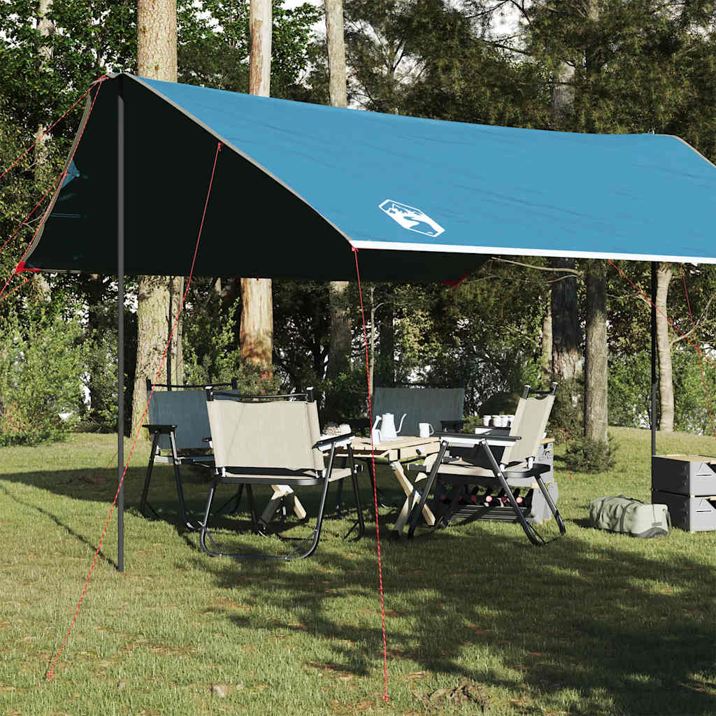 Lona de campismo 460x305x210 cm impermeável azul