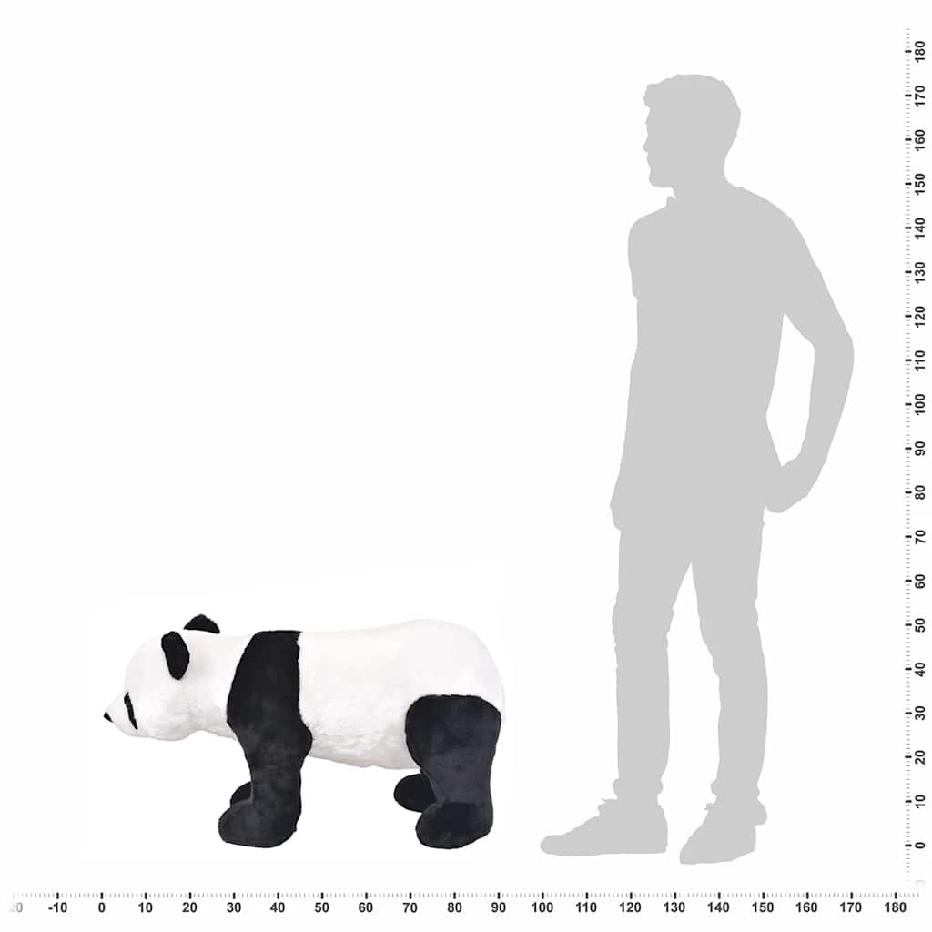 Brinquedo de montar panda peluche preto e branco xxl