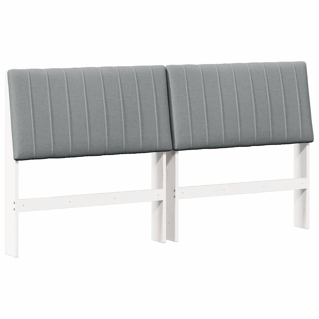 Cabeceira estofada cinzento-claro 180 cm