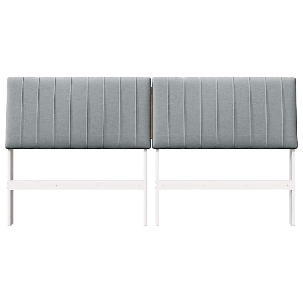 Cabeceira estofada cinzento-claro 180 cm