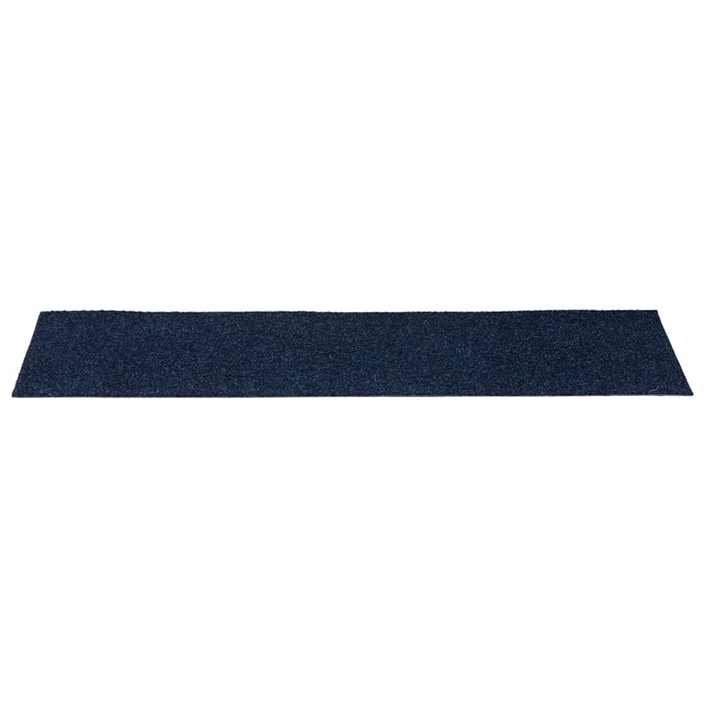 Tapetes de escada autoadesivos 30 peças 76x20 cm azul marinho retangular