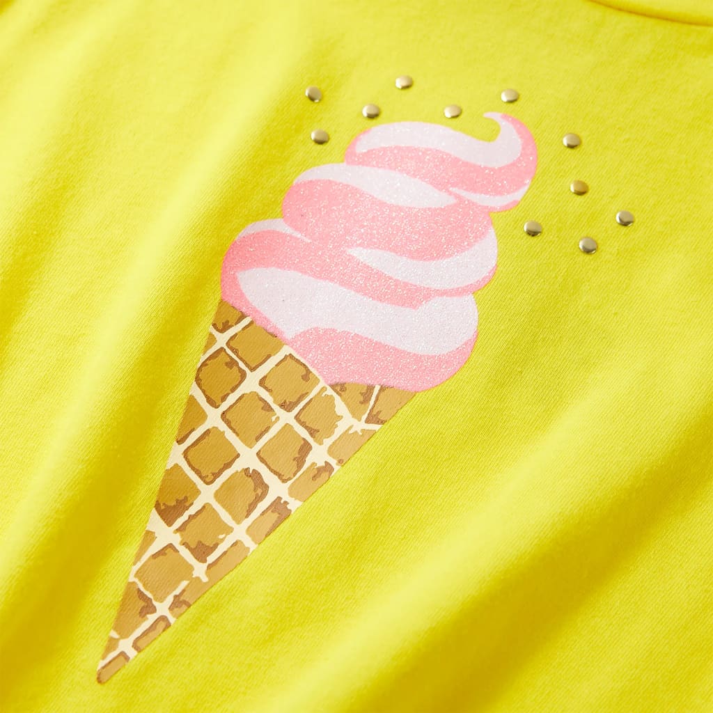 T-shirt de criança amarelo 116