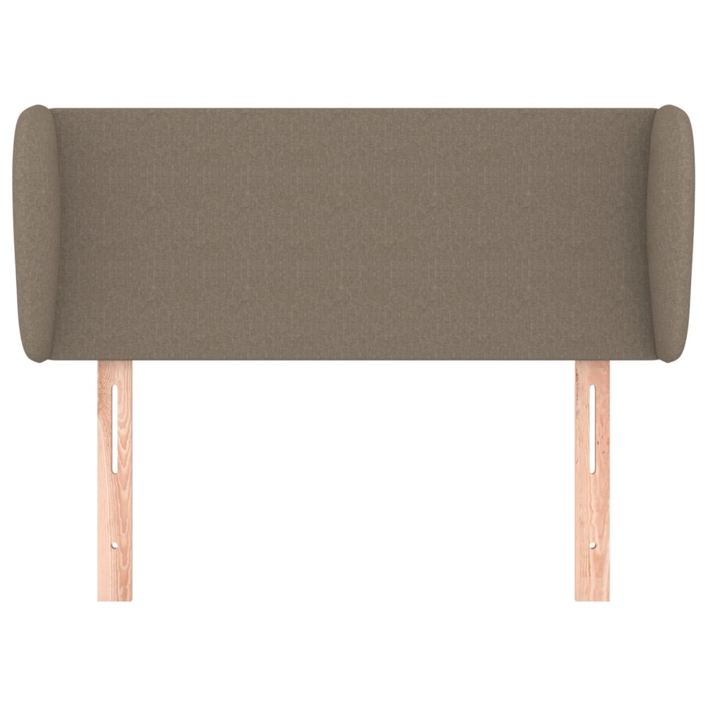 Cabeceira cama abas tecido 103x23x78/88 cm cinzento-acastanhado