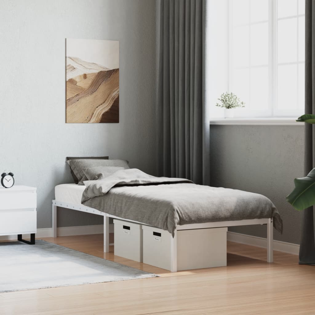 Estrutura de cama 80x200 cm metal branco