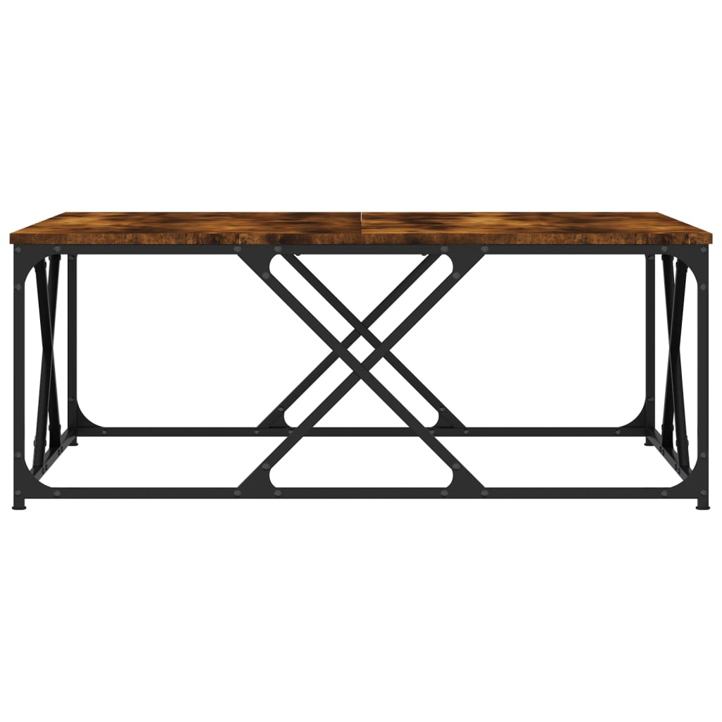 Mesa de centro 100x100x40 cm derivados madeira carvalho fumado