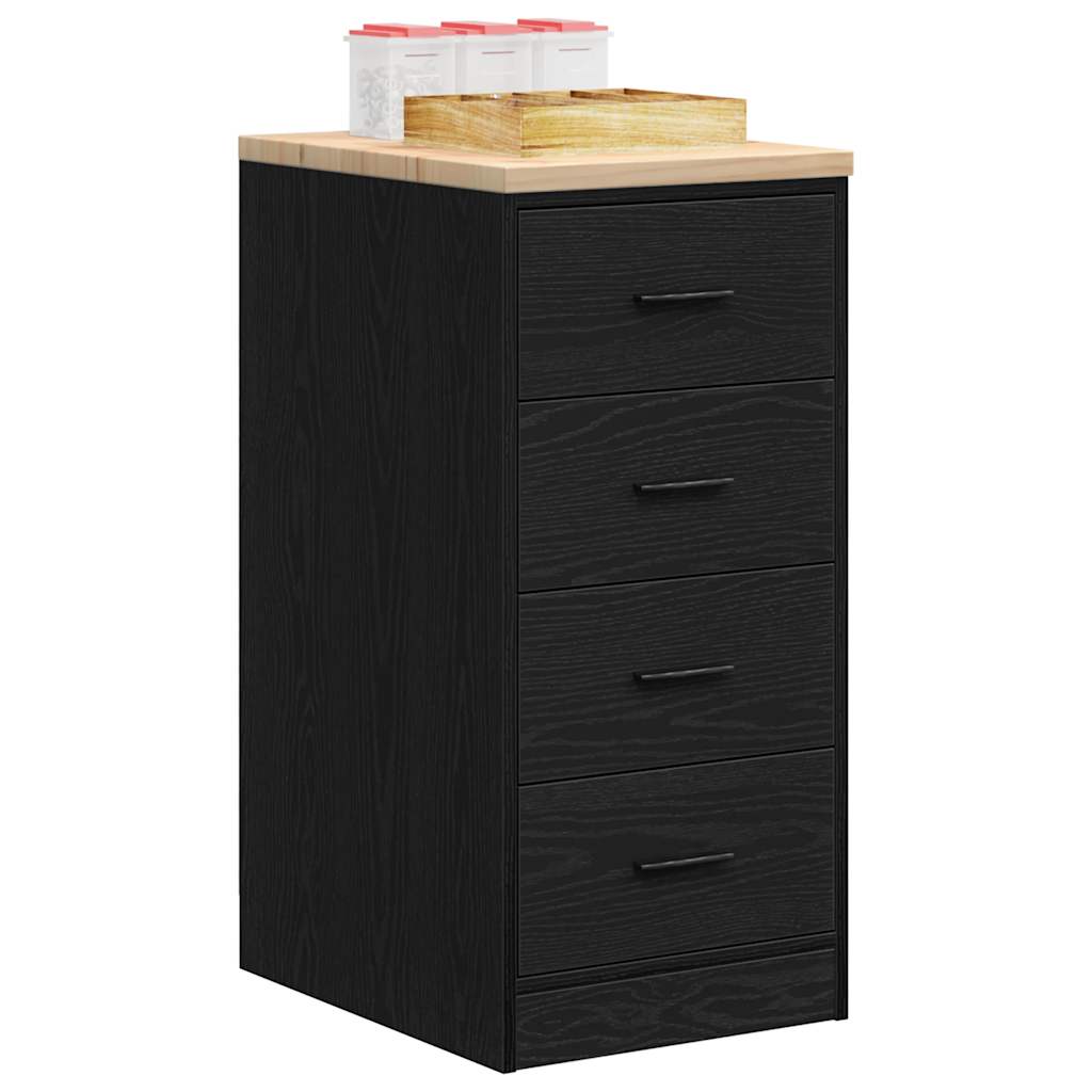 Armário de arrumação de garagem preto 40x51x85 cm