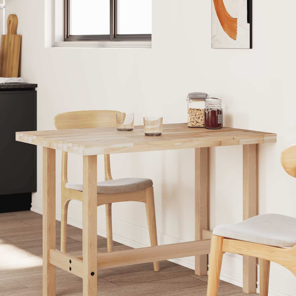 Tampo de mesa retangular 100x70x4 cm madeira de acácia maciça
