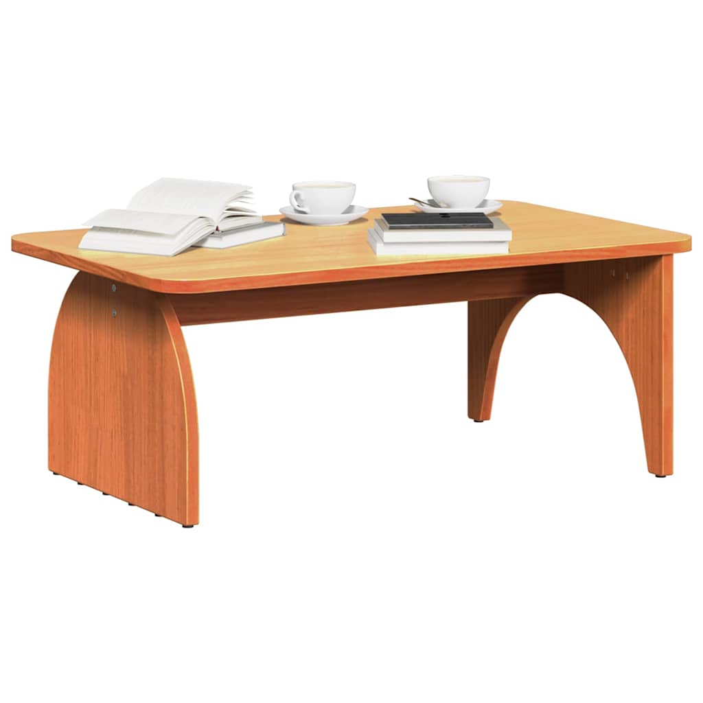 Mesa de centro marrom cera 80 x 50 x 31 cm