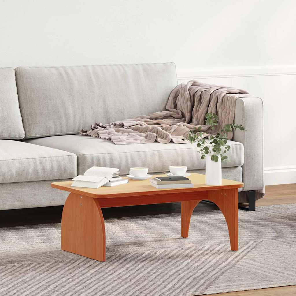 Mesa de centro marrom cera 80 x 50 x 31 cm