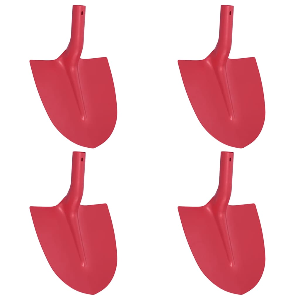 Cabeça de pá 4 unid. vermelho 39,5 x 27,5 cm aço revestido a pó