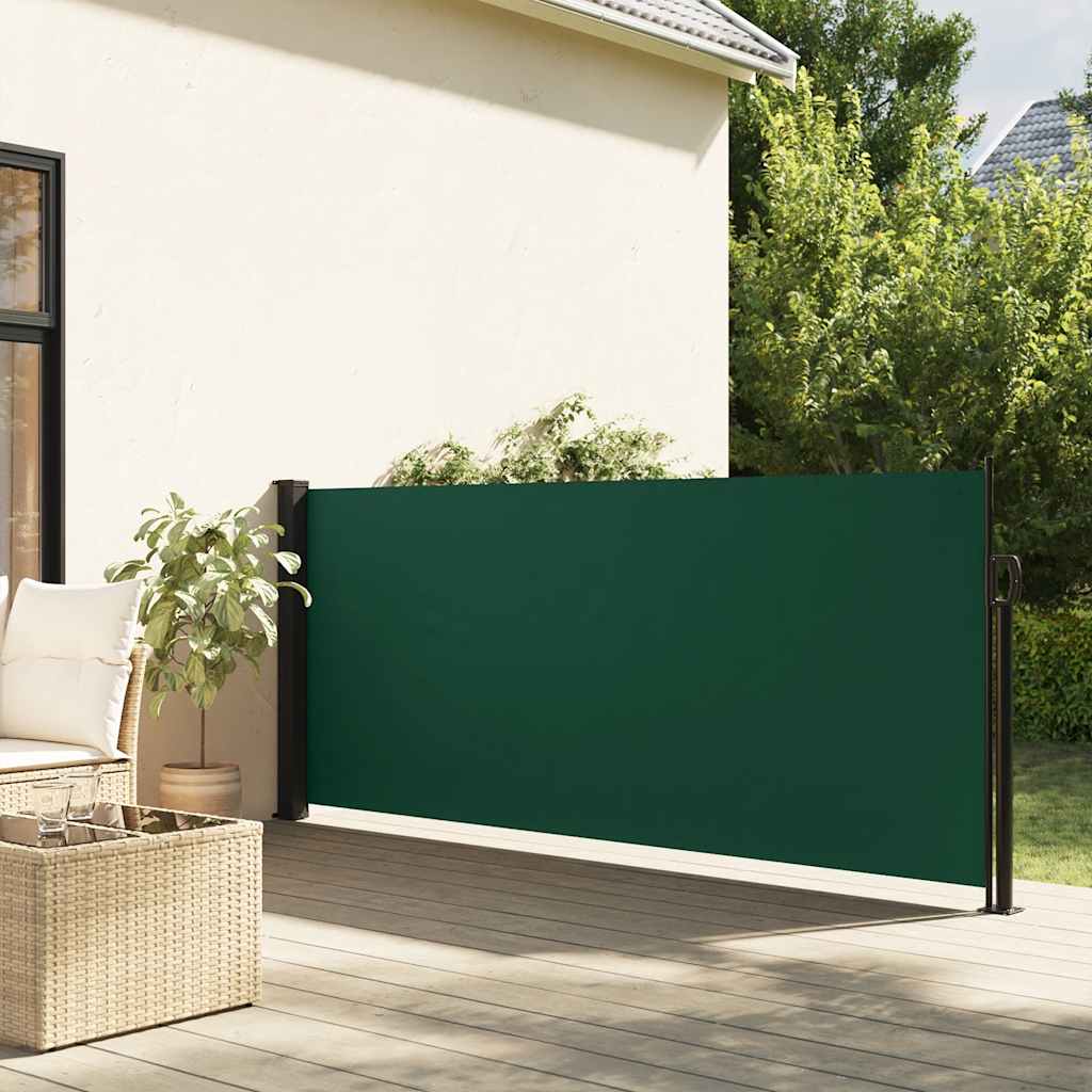 Toldo lateral retrátil 117x300 cm verde-escuro
