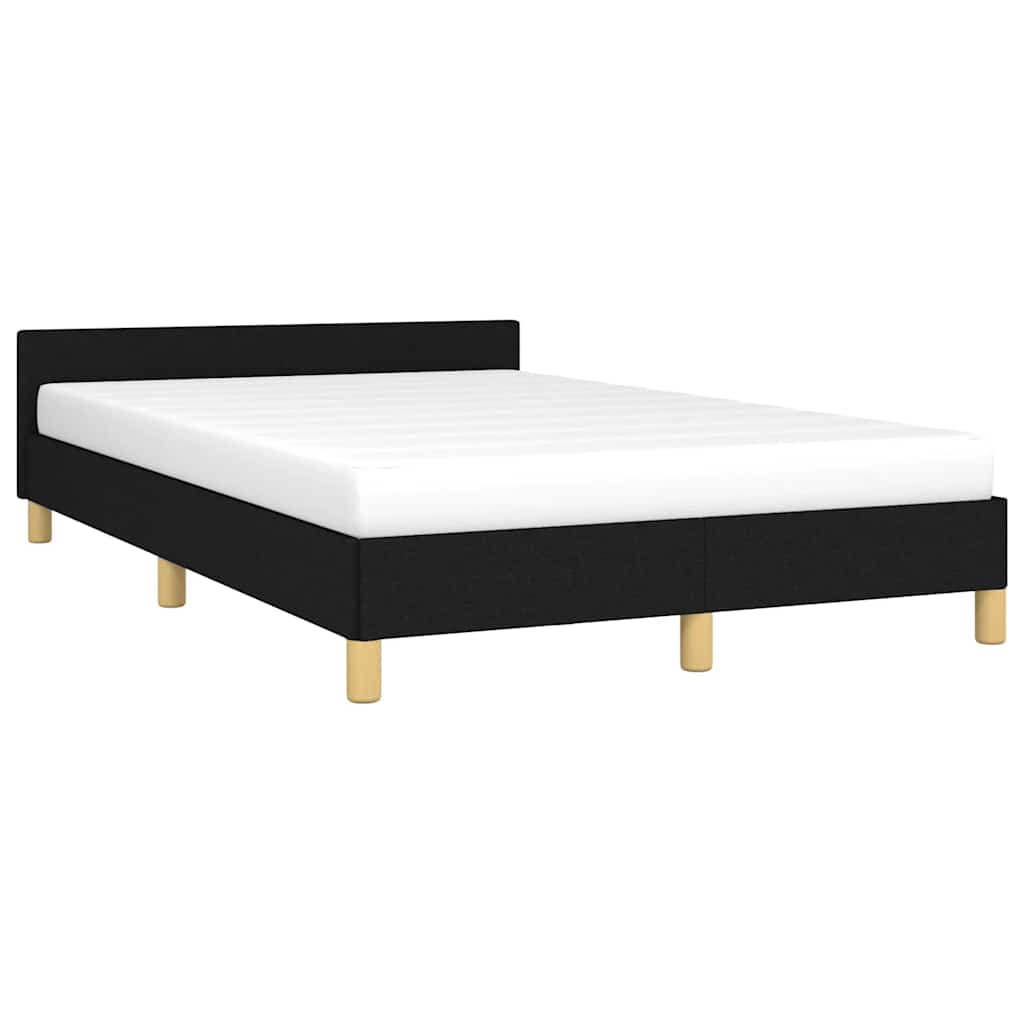Estrutura de cama sem colchão 120x200 cm tecido preto