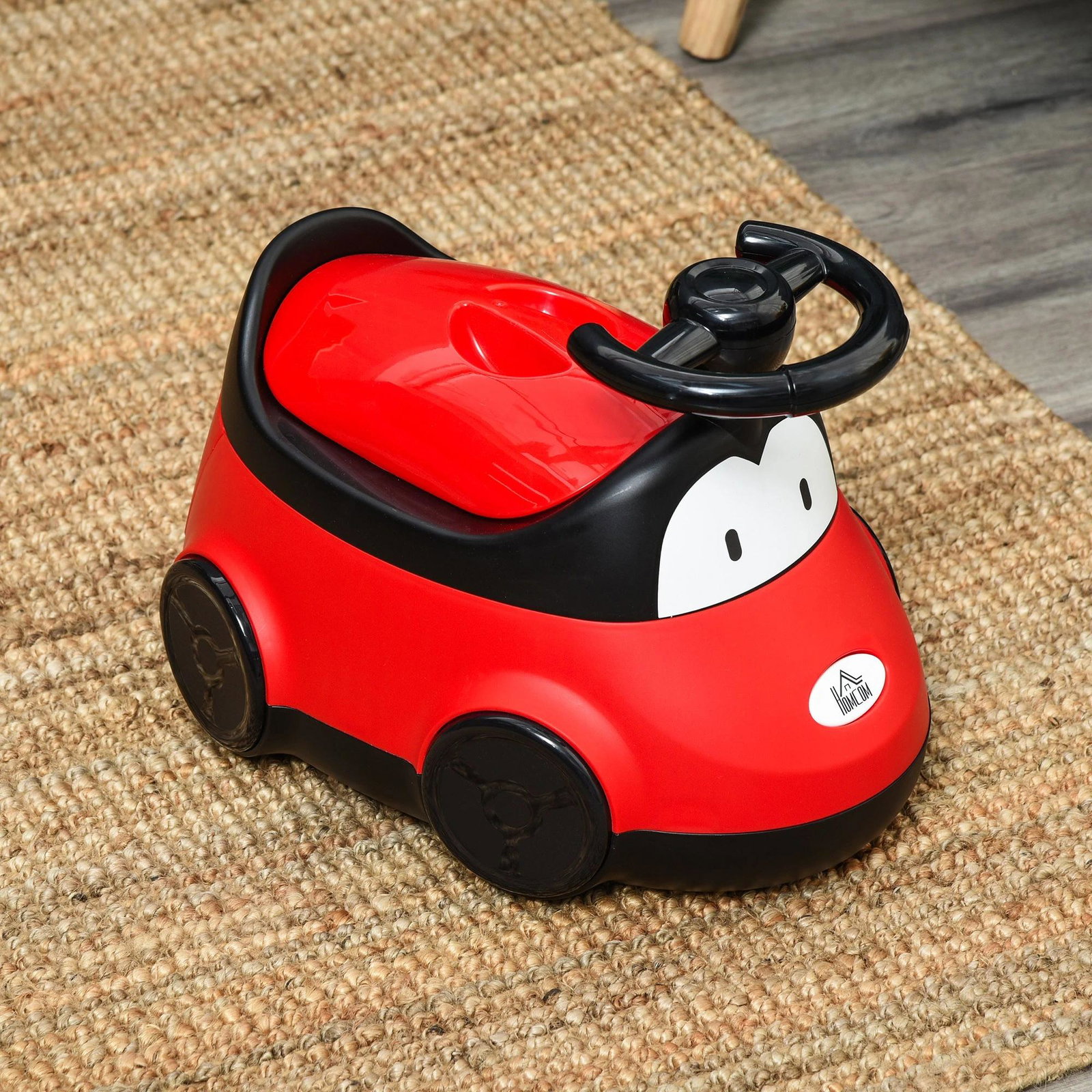 Bacio para Bebé de 6-36 Meses Bacio de Aprendizagem Treinamento Portátil em Forma de Carro com Tampa Volante Fácil de Limpar Car