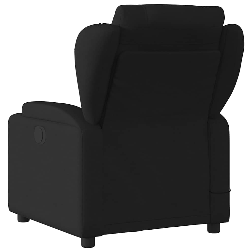 Poltrona de massagem reclinável em tecido preto