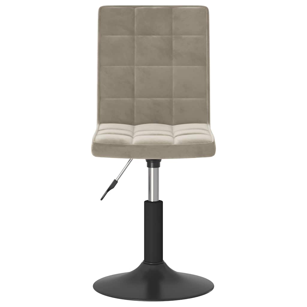 Cadeiras de jantar giratórias 6 pcs veludo cinzento-claro